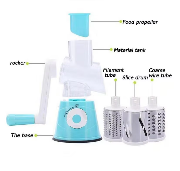 3 in 1 Rotary Grater Slicer